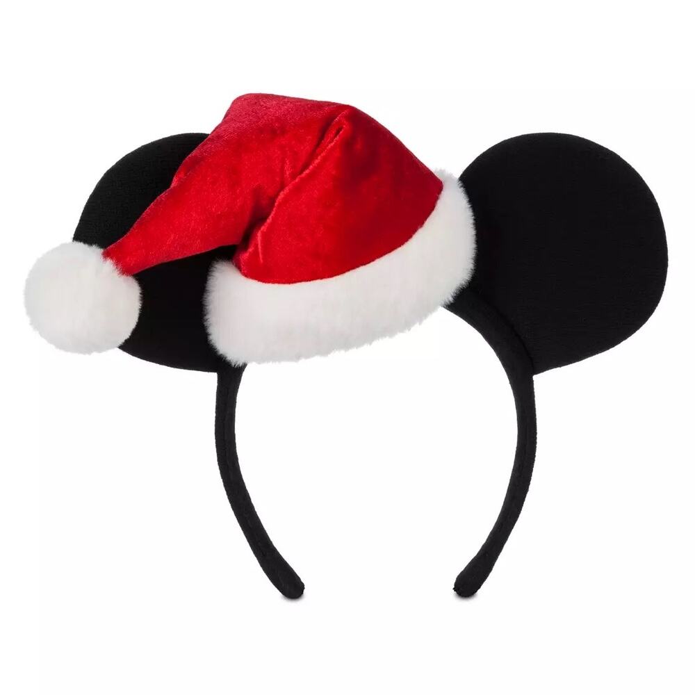 Mickey Mouse Santa Hat Ear Headband for Adults NWT